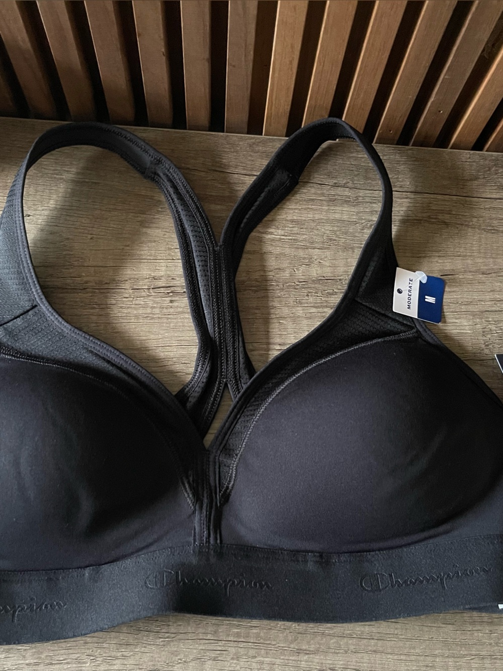 Champion Black Padded Racerback Sports Bra